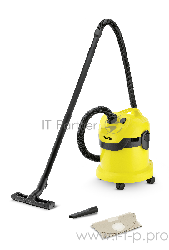 Строительный пылесос Karcher WD 2 1000Вт (уборка: сухая/сбор воды) желтый