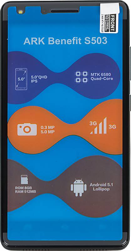 Смартфон ARK Benefit S503 8Gb Black 5 540x960 Android 5.1 Dual Sim