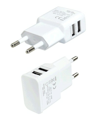 Сетевое зарядное устройство Orient PU-2402 белый