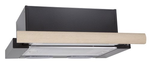 Вытяжка Elikor Интегра 50П-400-В2Л черный/дуб неокрашенный