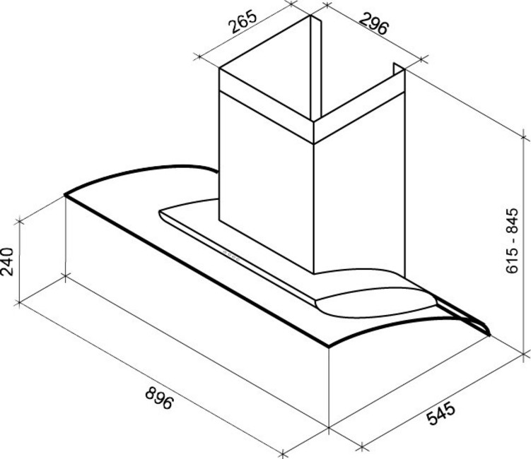 Вытяжка кухонная SHINDO ALIOT PS 90 W/OG 3ETC