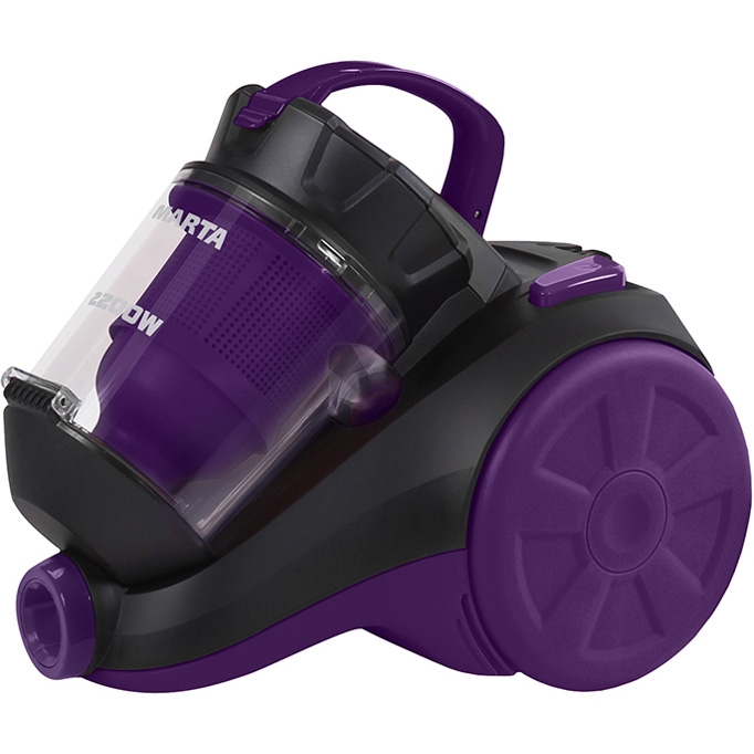 Пылесос MARTA MT-1349 черный/фиолетовый чароит