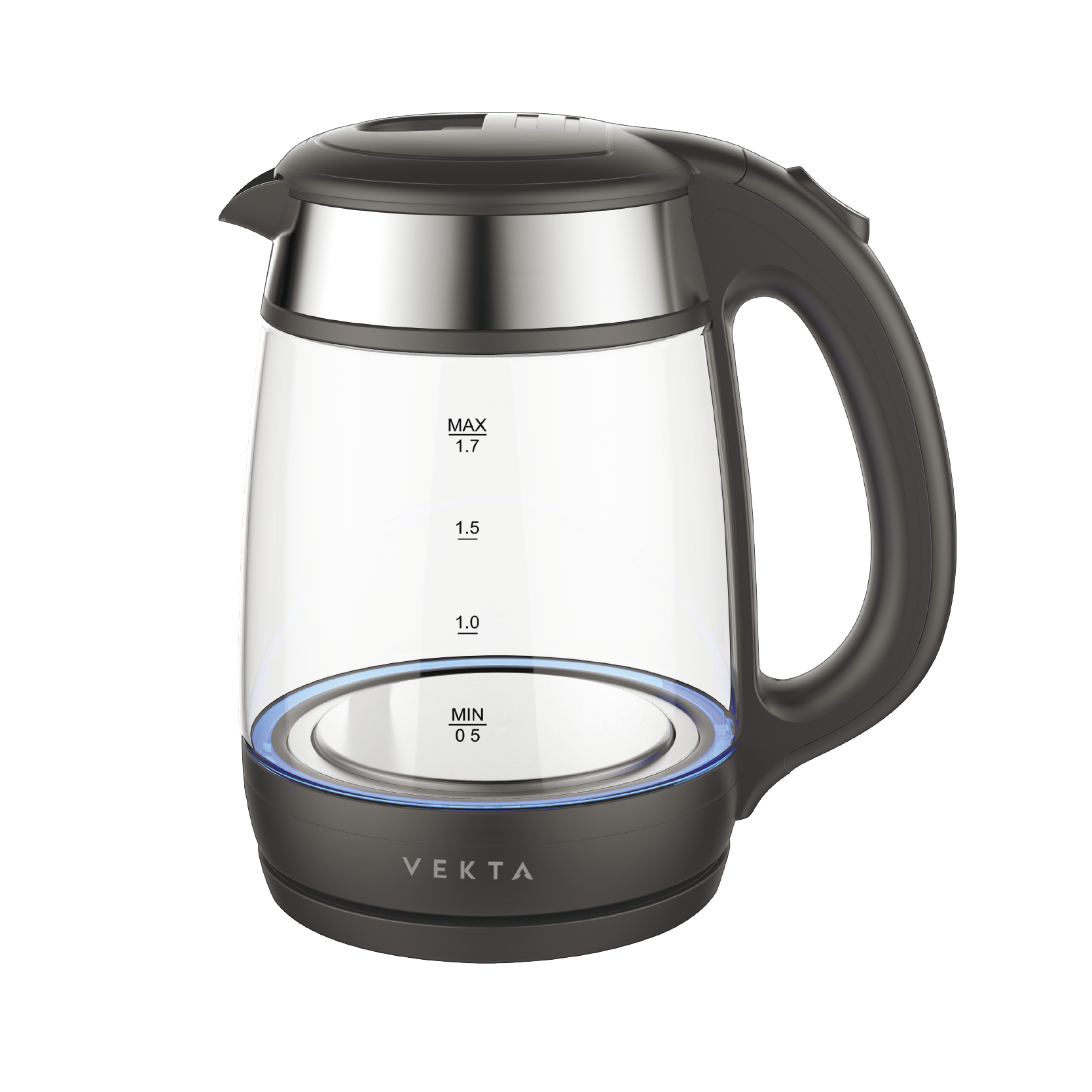 Чайник VEKTA KMG-1703 черный/стальной