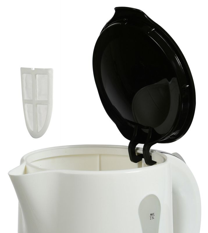 Чайник электрический Starwind SKP2212 2.5л. 2200Вт белый/черный (корпус: пластик)