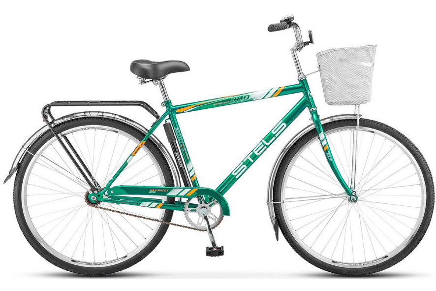 Велосипед Stels Navigator 28 300 Gent Z010/Z011 (с корзиной) (LU085341) Зелёный РРЦ: 7480р.