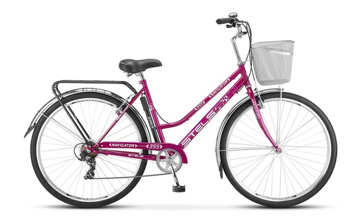 Велосипед Stels Navigator 28 355 Lady Z010 (с корзиной) (LU085499) Фиолетовый РРЦ: 10100р.