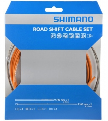 Трос+оплетка переключателя Shimano SP41 оранж. Y60098017 РРЦ: 1403р.