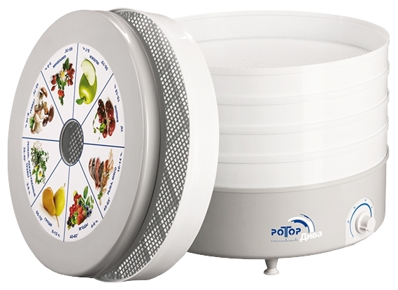 Сушилка для овощей и фруктов Ротор Дива СШ-007 с 5 решетами в гофротаре