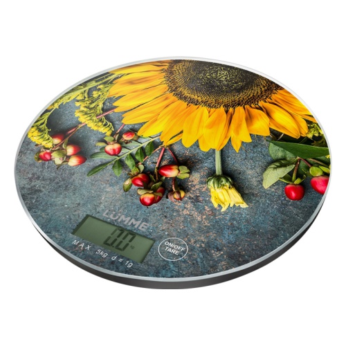 Весы кухонные LUMME LU-1341 летние цветы