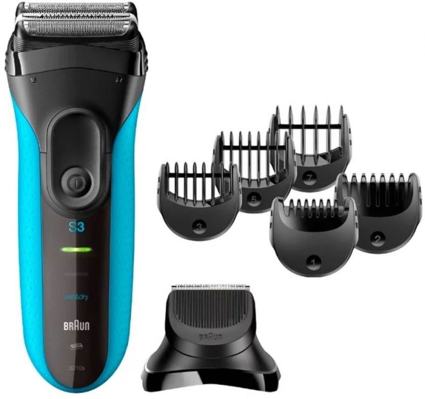 Бритва сетчатая Redmond 3000BT черный/синий