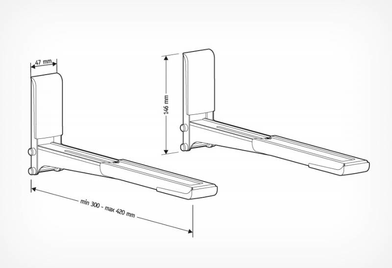 Кронштейн для СВЧ Holder MWS-2003 черный макс.40кг настенный фиксированный
