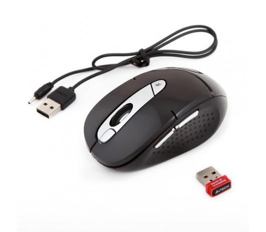 Мышь A4 V-Track G11-570FX-1 черный/серебристый