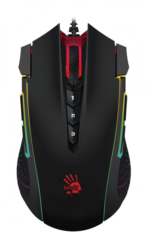 Мышь A4 Bloody J90 черный оптическая (5000dpi) USB2.0 игровая (11but)