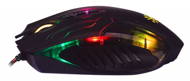 Мышь A4 Bloody Q51 черный/рисунок оптическая (3200dpi) USB игровая (8but)