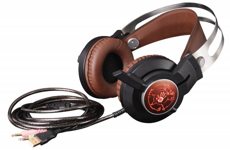 Наушники с микрофоном A4 Bloody G430 черный/коричневый 2.2м мониторы оголовье