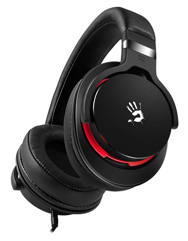 Наушники с микрофоном A4 Bloody M550 черный/красный 1.2м мониторы оголовье
