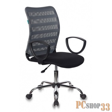 Кресло Бюрократ CH-599AXSL/32G/TW-11 спинка сетка серый TW-32K03 сиденье черный TW-11 крестовина хро