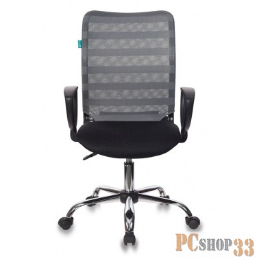 Кресло Бюрократ CH-599AXSL/32G/TW-11 спинка сетка серый TW-32K03 сиденье черный TW-11 крестовина хро