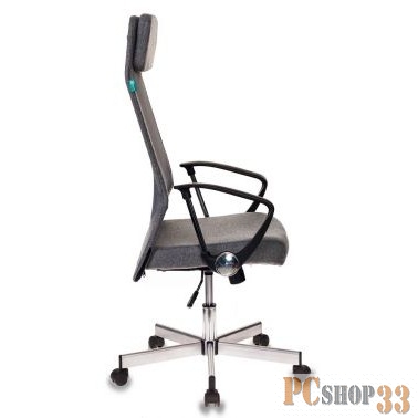 Кресло руководителя Бюрократ T-995HOME/GREY серый TW-04+ 10-128 сетка/ткань крестовина металл