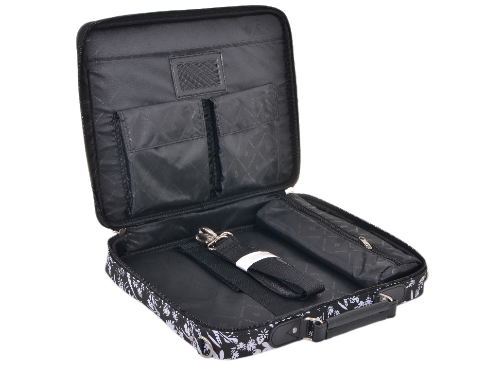 Сумка для ноутбука Continent CC-03 до 15,4 нейлон, White Flowers