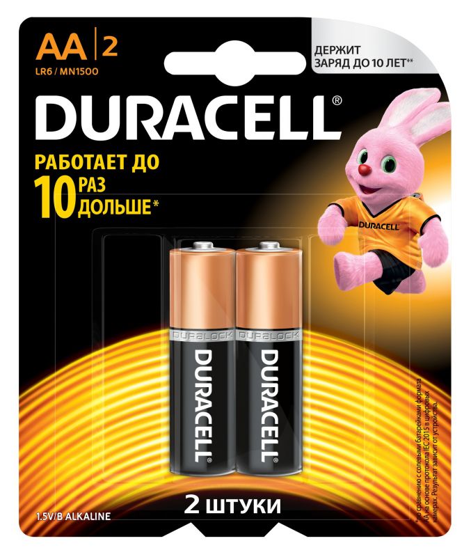 Батарея Duracell Basic CN LR6-2BL AA (2шт)