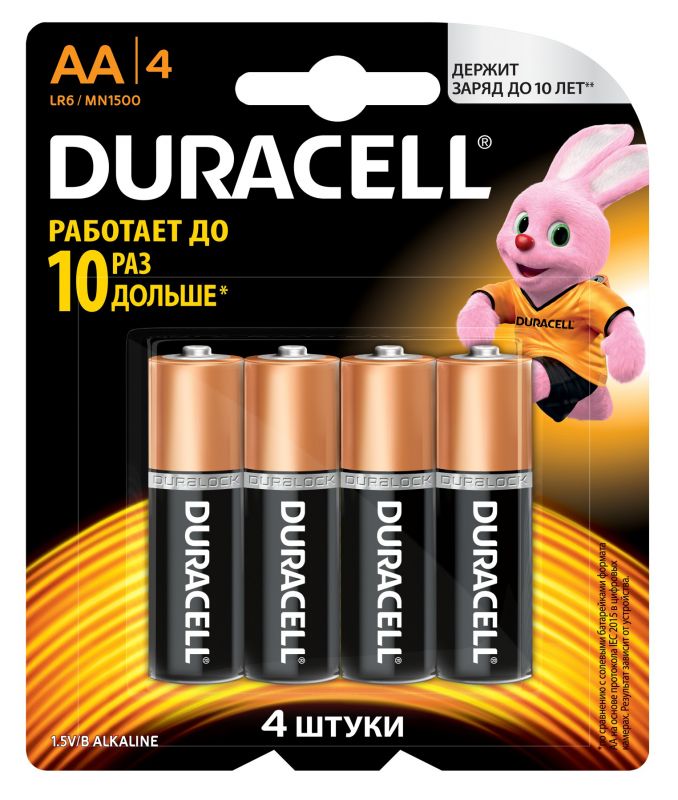 Батарея Duracell Basic CN LR6-4BL AA (4шт)