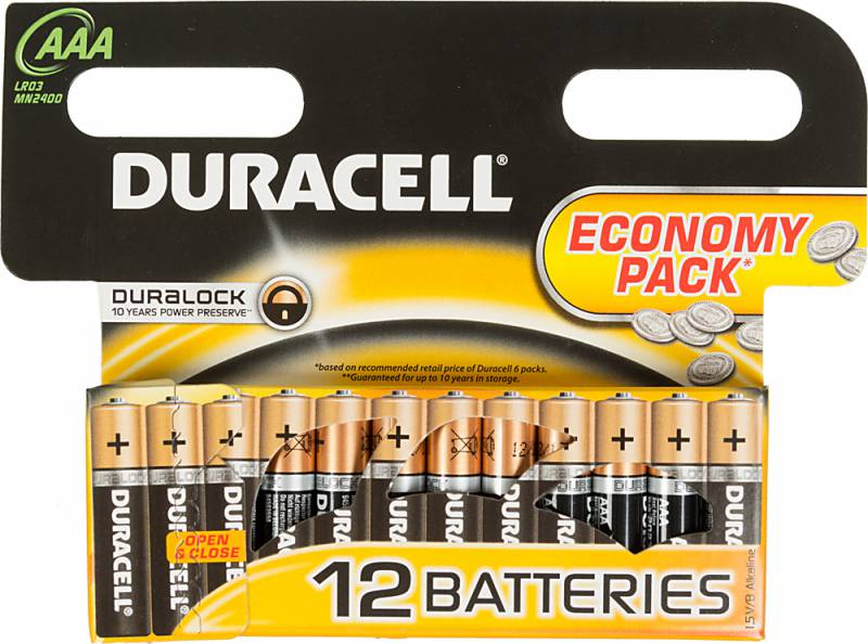 Батарея Duracell Basic LR03-12BL AAA (12шт)
