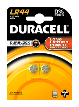 Батарея Duracell LR44-2BL LR44 (2шт)