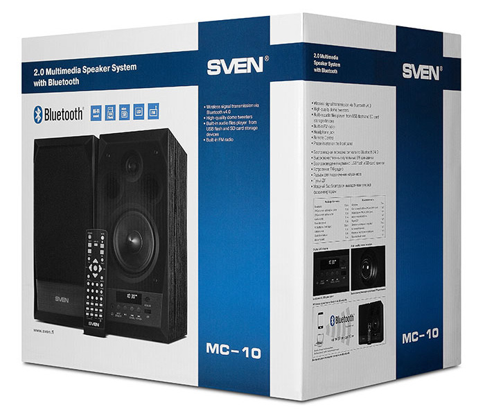 Колонки Sven MC-10 2.0 черный 50Вт
