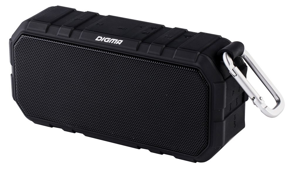 Колонка порт. Digma S-40 черный 10W 1.0 BT 2000mAh