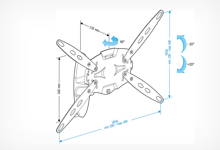 Кронштейн HOLDER LCDS-5026 белый