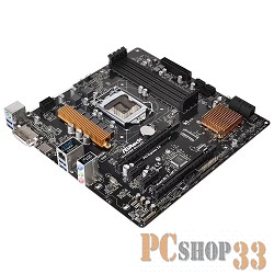 Материнская плата Asrock B150M PRO4S Soc-1151 Intel B150 4xDDR4 mATX AC`97 8ch(7.1) GbLAN+DVI+HDMI