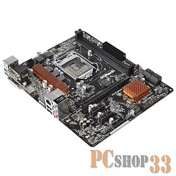 Материнская плата ASRock H110M-HDV <S1151, iH110, 2*DDR4, PCI-E16x, D-SUB, DVI, HDMI, SATAIII, GB Lan, USB3.0, mATX, Retail>