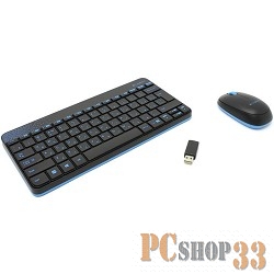 Клавиатура + мышь Logitech MK240 клав:черный мышь:черный USB беспроводная slim Multimedia