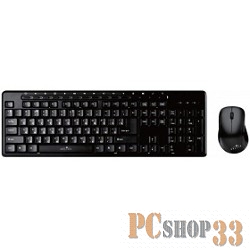 Клавиатура + мышь Oklick 290M клав. черный мышь:черный USB беспроводная Multimedia