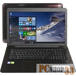 Ноутбук Asus X756UV-TY077T Core i3 6100U/4Gb/500Gb/DVD-RW/nVidia GeForce 920MX 1Gb/17.3/HD+ (1600x900)/Windows 10/dk.brown/WiFi/BT/Cam