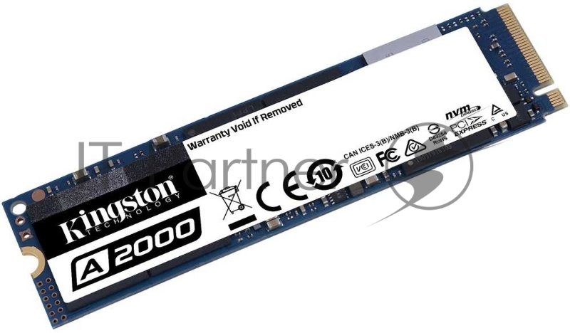 SSD M.2 Kingston 1.0Tb A2000 Series <SA2000M8/1000G> (PCI-E 3.0 x4, up to 2200/2000Mbs, 220000 IOPS, 3D TLC, NVMe, AES-256, 600TBW, 22х80mm)