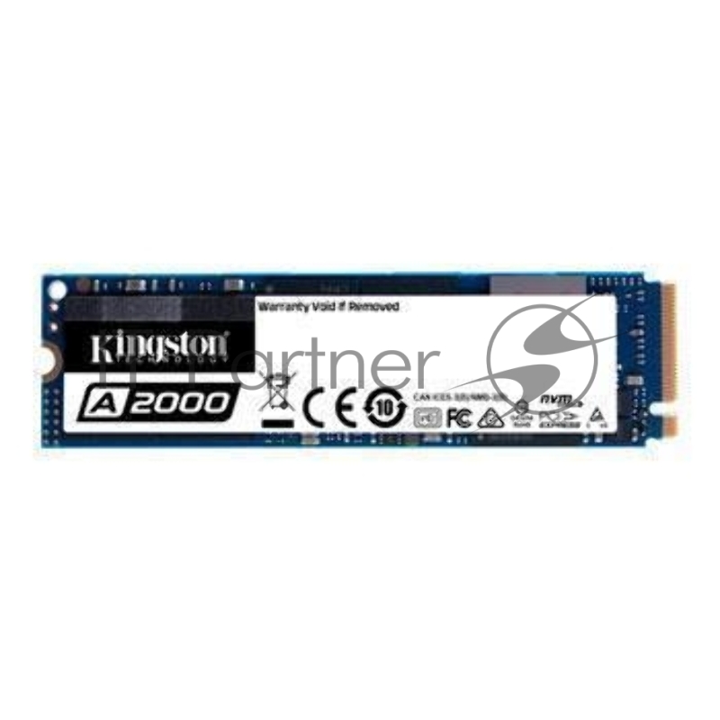 SSD M.2 Kingston 1.0Tb A2000 Series <SA2000M8/1000G> (PCI-E 3.0 x4, up to 2200/2000Mbs, 220000 IOPS, 3D TLC, NVMe, AES-256, 600TBW, 22х80mm)