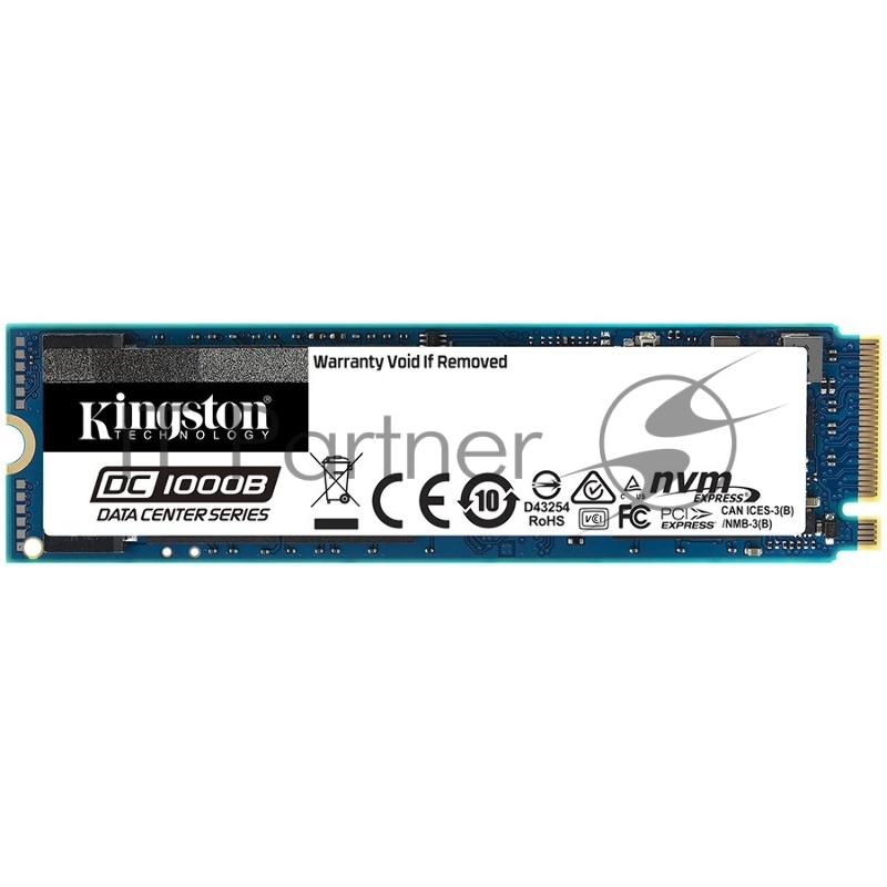 SSD M.2 Kingston 240Gb DC1000B Series <SEDC1000BM8/240G> (PCI-E 3.0 x4, up to 2200/290Mbs, 3D TLC, NVMe, AES-256, 248TBW, 0.5DPDW, PLP, 22х80mm)