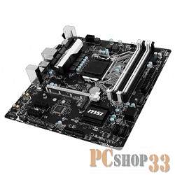 Материнская плата MSI B150M BAZOOKA PLUS <S1151, B150, 4DDR4, PCI-E16x, HDMI, DVI, SATA III, GB Lan, USB3.1, mATX, Retail>