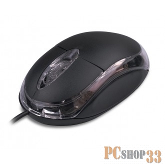 Мышь проводная CBR CM 122 Black, оптическая, USB, 1000 dpi, 3 кнопки и колесо прокрутки, длина кабеля 1,3 м, цвет чёрный