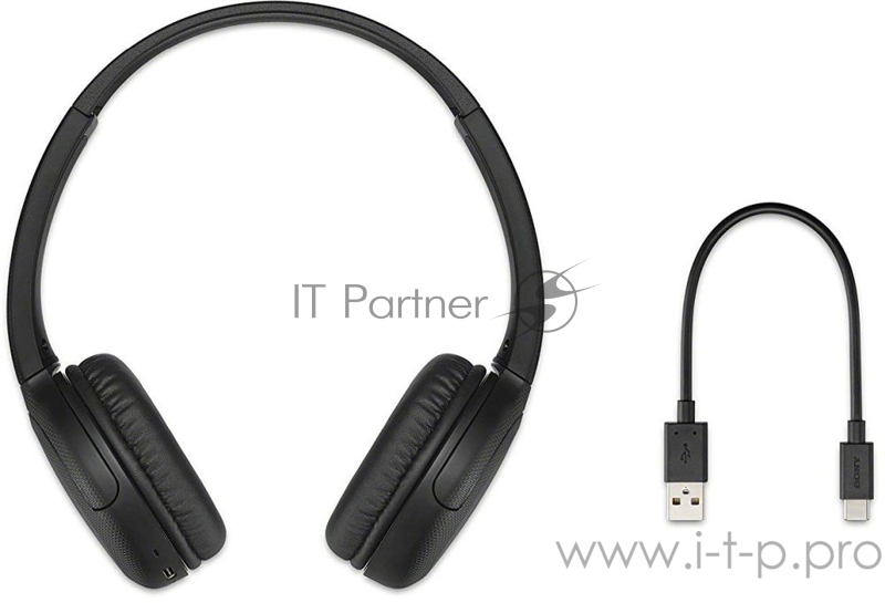 Наушники SONY WHCH510B.E чёрный , bluetooth5.0/Накладные/20 Гц - 20 кГц/до 35 часов/NFC/hands-free звонки Quick charge/USB Type-C