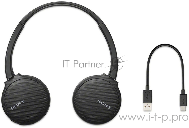 Наушники SONY WHCH510B.E чёрный , bluetooth5.0/Накладные/20 Гц - 20 кГц/до 35 часов/NFC/hands-free звонки Quick charge/USB Type-C