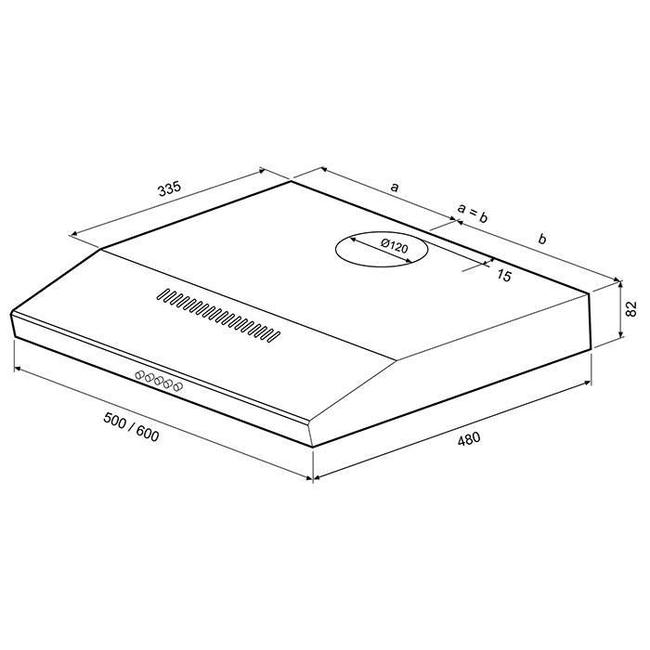 Вытяжка подвесная SHINDO ITEA 60 B черный