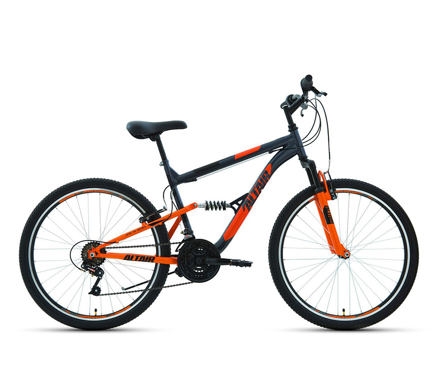 Велосипед 26 Altair MTB FS 26 1.0 18 ск Серый/Оранжевый 19-20 г 16 RBKT0SN6P008 РРЦ: 14462р.