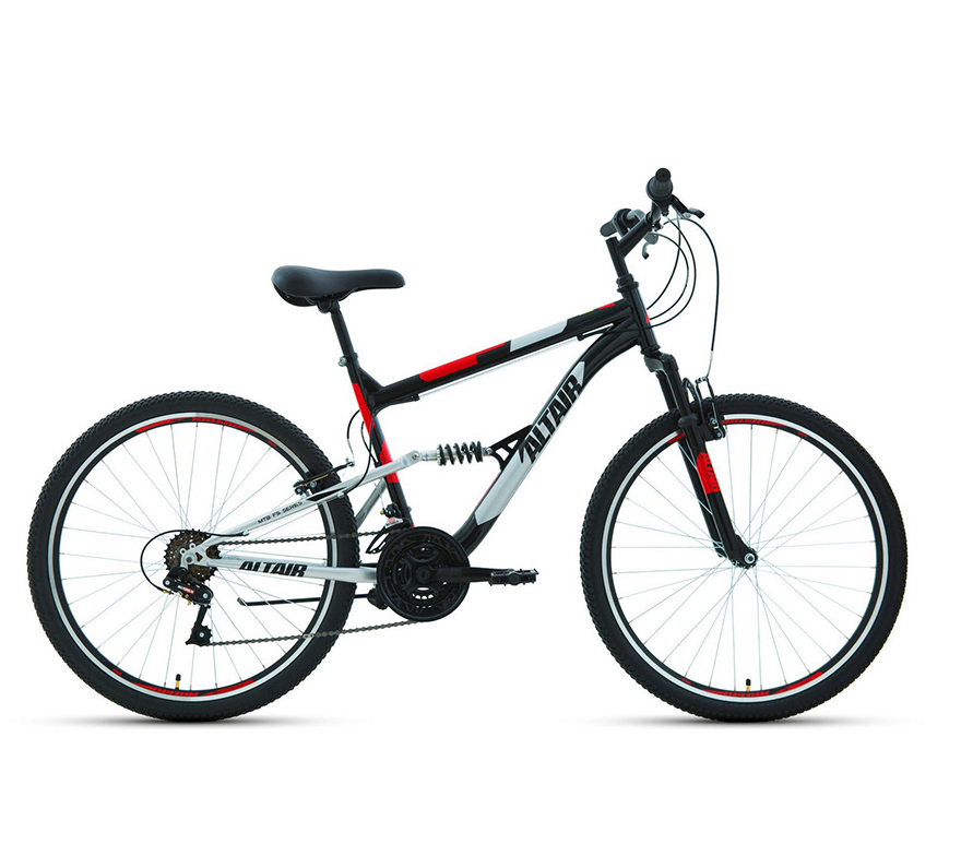 Велосипед 26 Altair MTB FS 26 1.0 18 ск Черный/Красный 19-20 г 16 RBKT0SN6P005 РРЦ: 14462р.