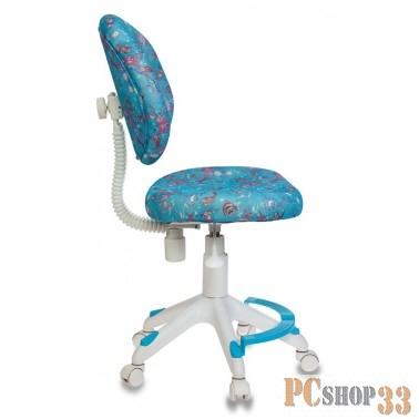 Кресло детское Бюрократ KD-W6-F/AQUA голубой марки сетка (пластик белый)