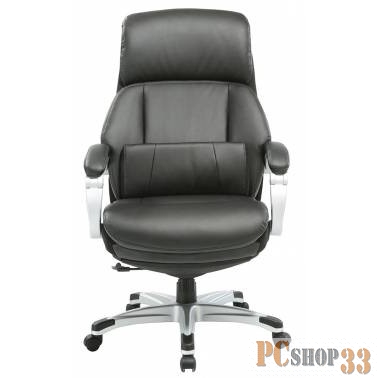 Кресло руководителя Бюрократ _MIRO/BLACK подставка для ног черный кожа/кожзам