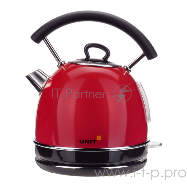Чайник электрический UNIT UEK-261, сталь, цветная эмаль, цвет - Красный, 1.7л., 2000Вт.