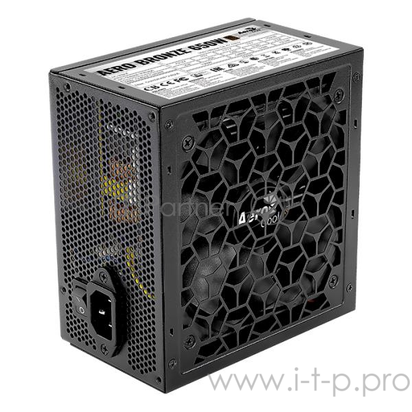 Блок питания Aerocool ATX 650W AERO BRONZE 80+ bronze (24+4+4pin) APFC 120mm fan 6xSATA RTL
